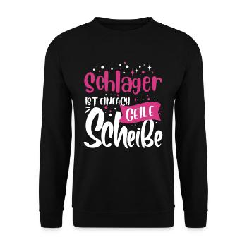 Deutscher Schlager - Unisex Pullover - Schwarz - Vorne - Alina (178cm) & Michal (187cm)