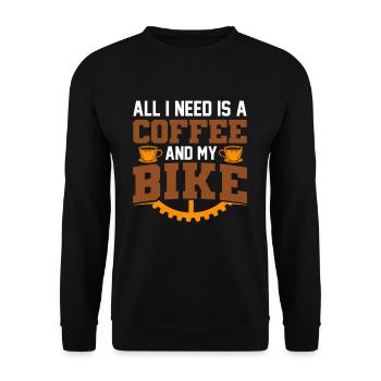 Coffee and bike - Unisex Sweatshirt - black - Front - Alina (178cm) & Michal (187cm)