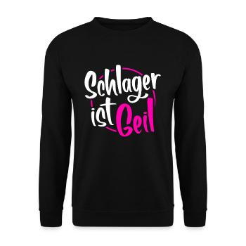 Schlager music - Unisex Sweatshirt - black - Front - Alina (178cm) & Michal (187cm)
