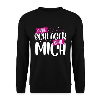 Schlager - Unisex Pullover - Schwarz - Vorne - Alina (178cm) & Michal (187cm)