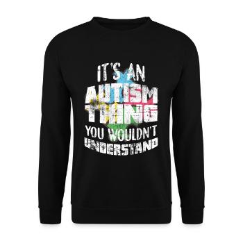 Autismus - Unisex Pullover - Schwarz - Vorne - Alina (178cm) & Michal (187cm)