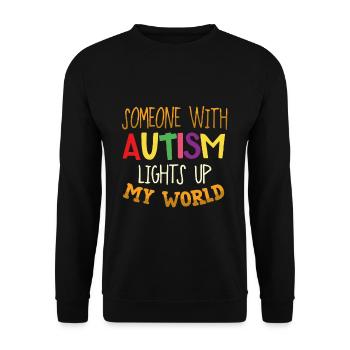 Autismus Autist - Unisex Pullover - Schwarz - Vorne - Alina (178cm) & Michal (187cm)