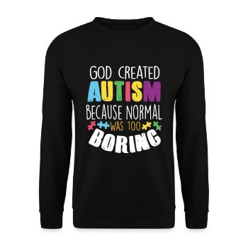 Autismus - Unisex Pullover - Schwarz - Vorne - Alina (178cm) & Michal (187cm)