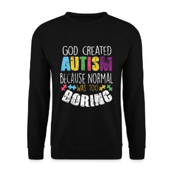 Autist - Unisex Pullover - Schwarz - Vorne - Alina (178cm) & Michal (187cm)