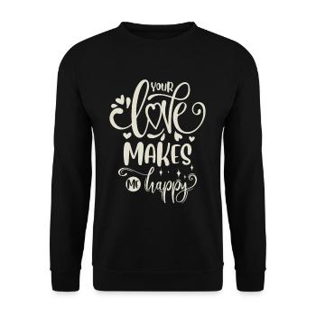 Chère citation - Sweat-shirt Unisexe - noir - Devant - Alina (178cm) & Michal (187cm)