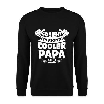 Cool dad - Unisex Sweatshirt - black - Front - Alina (178cm) & Michal (187cm)