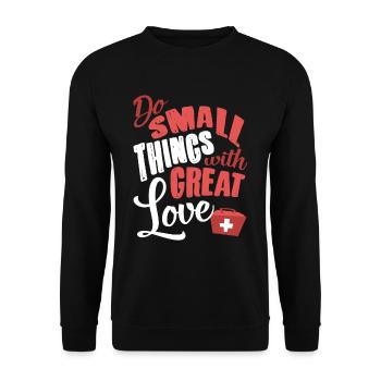Nurse - Unisex Sweatshirt - black - Front - Alina (178cm) & Michal (187cm)