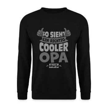 Best grandpa - Unisex Sweatshirt - black - Front - Alina (178cm) & Michal (187cm)