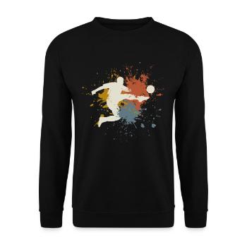 Football rétro - Sweat-shirt Unisexe - noir - Devant - Alina (178cm) & Michal (187cm)