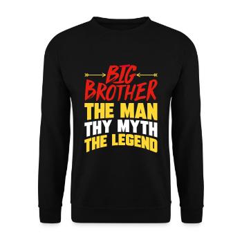 Grand frère - Sweat-shirt Unisexe - noir - Devant - Alina (178cm) & Michal (187cm)