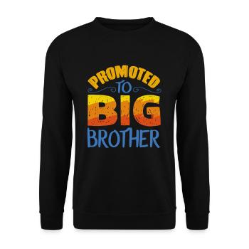 Promoted to big brother - Unisex Sweatshirt - black - Front - Alina (178cm) & Michal (187cm)