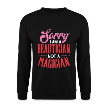 Kosmetikerin - Unisex Pullover - Schwarz - Vorne - Alina (178cm) & Michal (187cm)