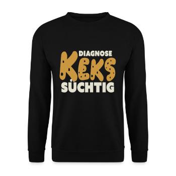 Keks süchtig - Unisex Pullover - Schwarz - Vorne - Alina (178cm) & Michal (187cm)