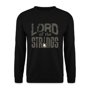 Guitar Lord of the strings - Unisex Sweatshirt - black - Front - Alina (178cm) & Michal (187cm)