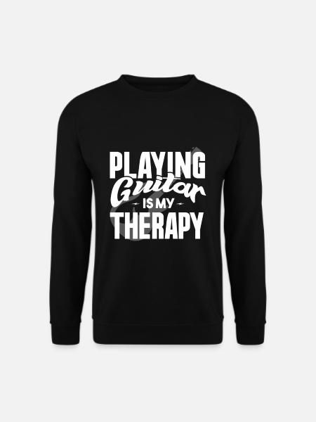 Gitarre spielen ist meine Therapie - Unisex Pullover - Schwarz