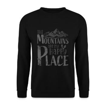 Wandern Berge - Unisex Pullover - Schwarz - Vorne - Alina (178cm) & Michal (187cm)