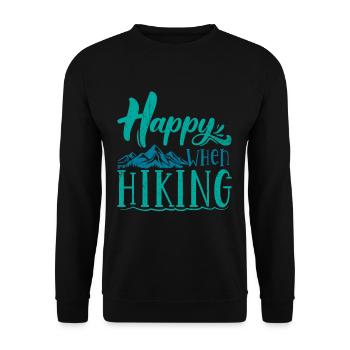 Berge Wandern - Unisex Pullover - Schwarz - Vorne - Alina (178cm) & Michal (187cm)
