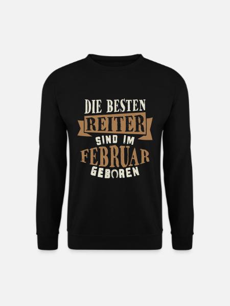 Reiter Geburtstag im Februar - Unisex Pullover - Schwarz