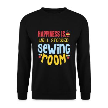 sew - Unisex Sweatshirt - black - Front - Alina (178cm) & Michal (187cm)
