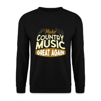 Country Musik - Unisex Pullover - Schwarz - Vorne - Alina (178cm) & Michal (187cm)