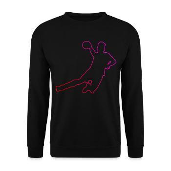 Handball Men's Handball Players Handball Games - Unisex Sweatshirt - black - Front - Alina (178cm) & Michal (187cm)