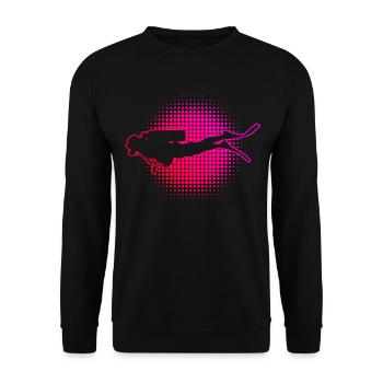 Hommes Femmes Scuba Diver Scuba Diver - Sweat-shirt Unisexe - noir - Devant - Alina (178cm) & Michal (187cm)