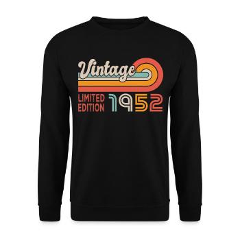 anniversary 70 years vintage 1952 retro - Unisex Sweatshirt - black - Front - Alina (178cm) & Michal (187cm)