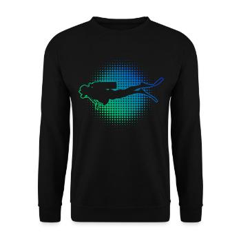Tauchen Scuba Diver Diving Free Dive Diver - Unisex Pullover - Schwarz - Vorne - Alina (178cm) & Michal (187cm)