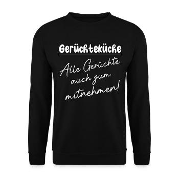 Gerüchteküche - Unisex Pullover - Schwarz - Vorne - Alina (178cm) & Michal (187cm)