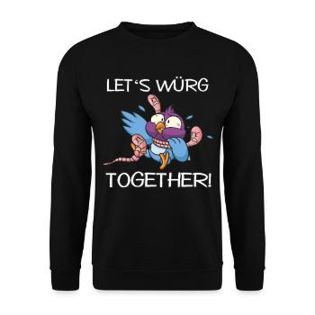 Let's würg together - Unisex Pullover - Schwarz - Vorne - Alina (178cm) & Michal (187cm)