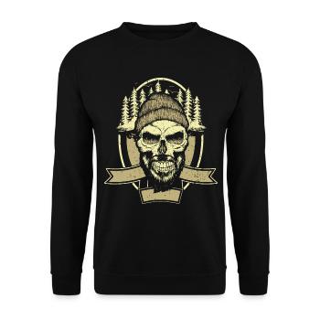 BOIS SAW BOINSAW CADEAU FOREST FÖRSTER PROFESSION - Sweat-shirt Unisexe - noir - Devant - Alina (178cm) & Michal (187cm)