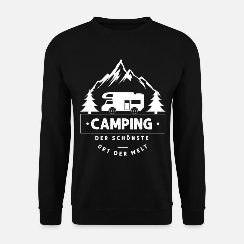 Camping Wohnwagen Outdoor - Unisex Pullover - Schwarz