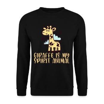 Giraffe - Unisex Pullover - Schwarz - Vorne - Alina (178cm) & Michal (187cm)