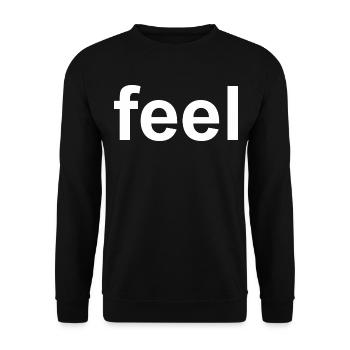 Feel Quote - Unisex Sweatshirt - black - Front - Alina (178cm) & Michal (187cm)