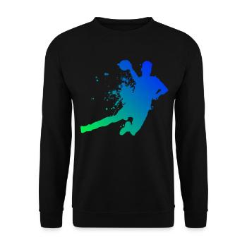 Handball Handball Players Women's Handball Games - Unisex Sweatshirt - black - Front - Alina (178cm) & Michal (187cm)