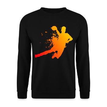 Handball Handball Handball Men's Handball - Unisex Sweatshirt - black - Front - Alina (178cm) & Michal (187cm)