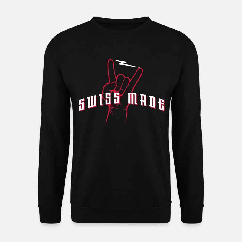 SWISS MADE - Unisex Pullover - Schwarz