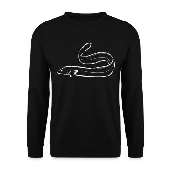 Eel fish - Unisex Sweatshirt - black - Front - Alina (178cm) & Michal (187cm)