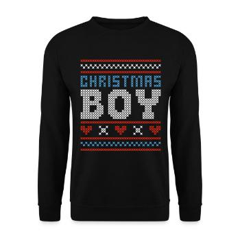 Christmas boy - Unisex Sweatshirt - black - Front - Alina (178cm) & Michal (187cm)