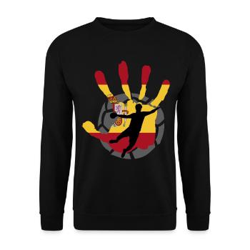 Spain handball player handball gift - Unisex Sweatshirt - black - Front - Alina (178cm) & Michal (187cm)