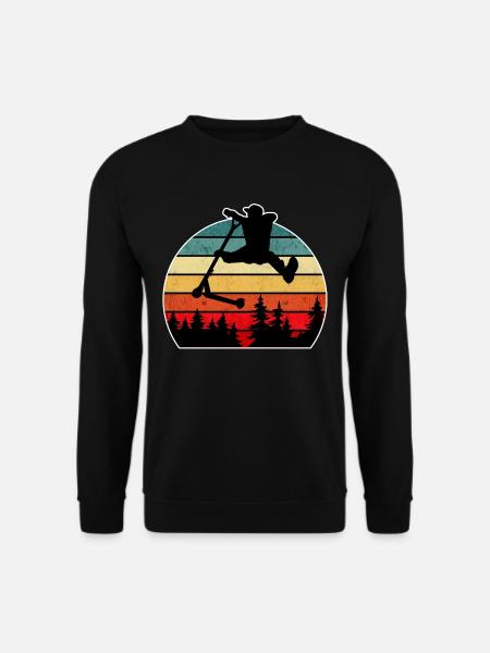 Escooter Scooter Stunt - Unisex Pullover - Schwarz