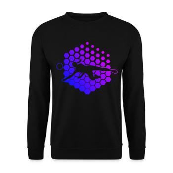 Damen Volleyballspieler Volleyballspielen - Unisex Pullover - Schwarz - Vorne - Alina (178cm) & Michal (187cm)