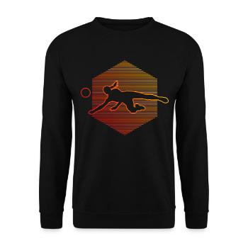 Volleyballspielen Damen Volleyballspieler - Unisex Pullover - Schwarz - Vorne - Alina (178cm) & Michal (187cm)