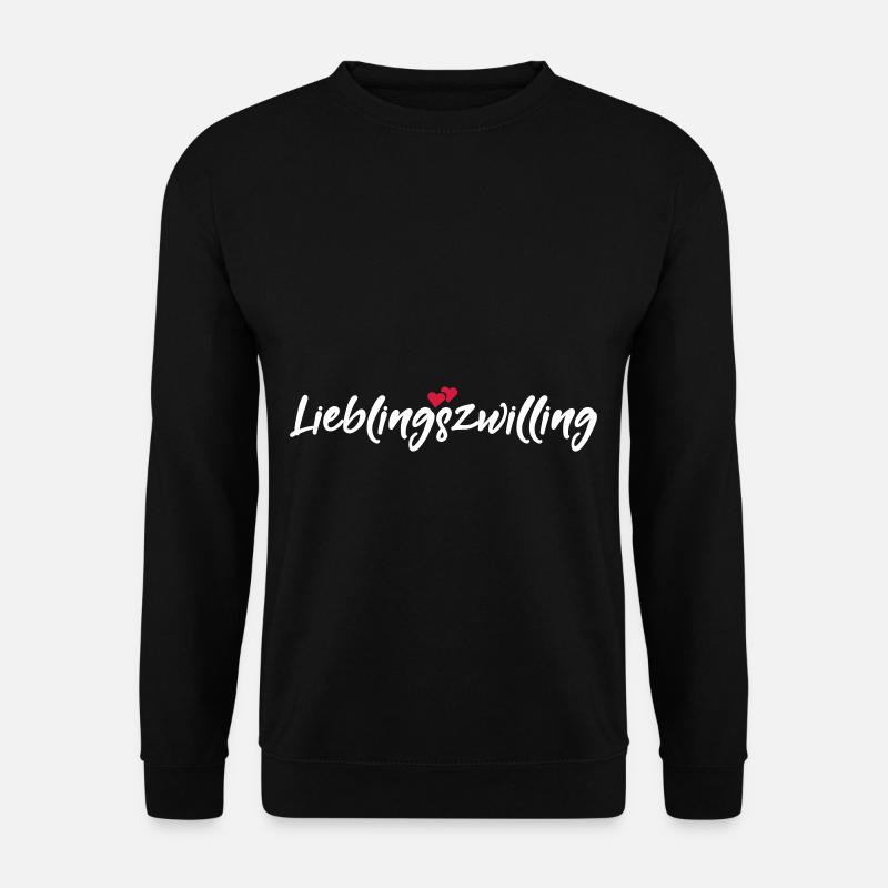 Lieblingszwilling bester Zwilling Sprüche Geschenk - Unisex Pullover - Schwarz