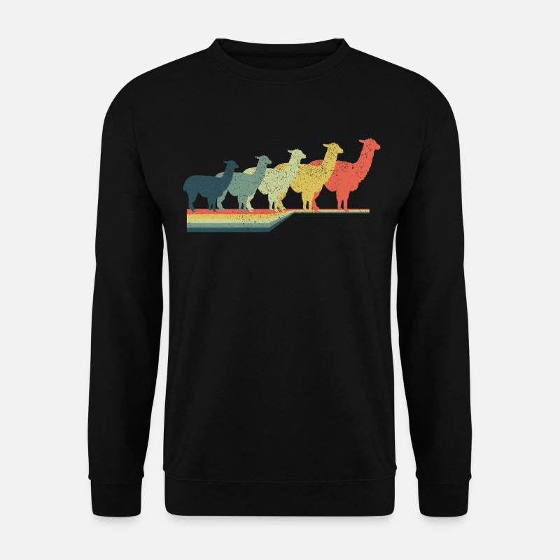 Vintage llama - Unisex Sweatshirt - black