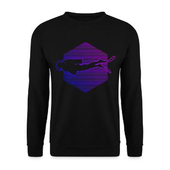 Diver Scuba Diver Scuba Divers Diving - Unisex Sweatshirt - black - Front - Alina (178cm) & Michal (187cm)