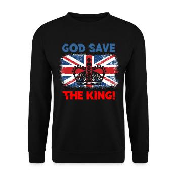 God save the King - Unisex Pullover - Schwarz - Vorne - Alina (178cm) & Michal (187cm)