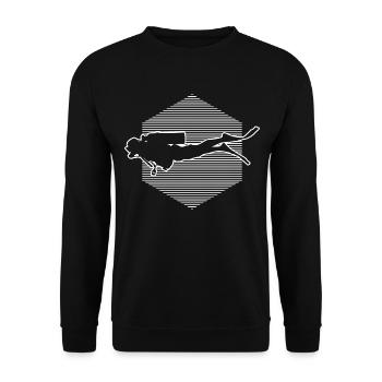 Scuba Diver Plongée sous-marine Dive Diver - Sweat-shirt Unisexe - noir - Devant - Alina (178cm) & Michal (187cm)