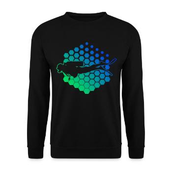 Tauchen Damen Scuba Taucher Scuba Tauchen - Unisex Pullover - Schwarz - Vorne - Alina (178cm) & Michal (187cm)