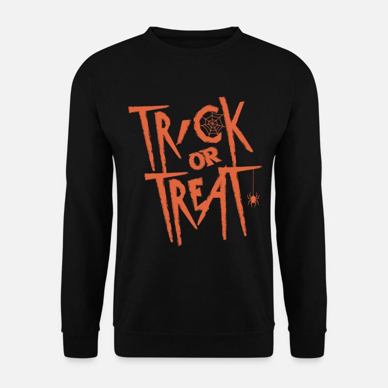 Halloween-Süßes oder Saures Orange - Unisex Pullover - Schwarz